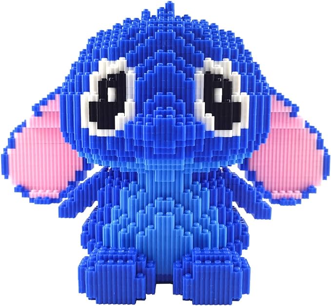 Building Bricks 2000+ Pieces Set - 3D Puzzles Classic Cartoon Characters Building Blocks - Micro Building Block for Boys Girls & Adults (BluePro)