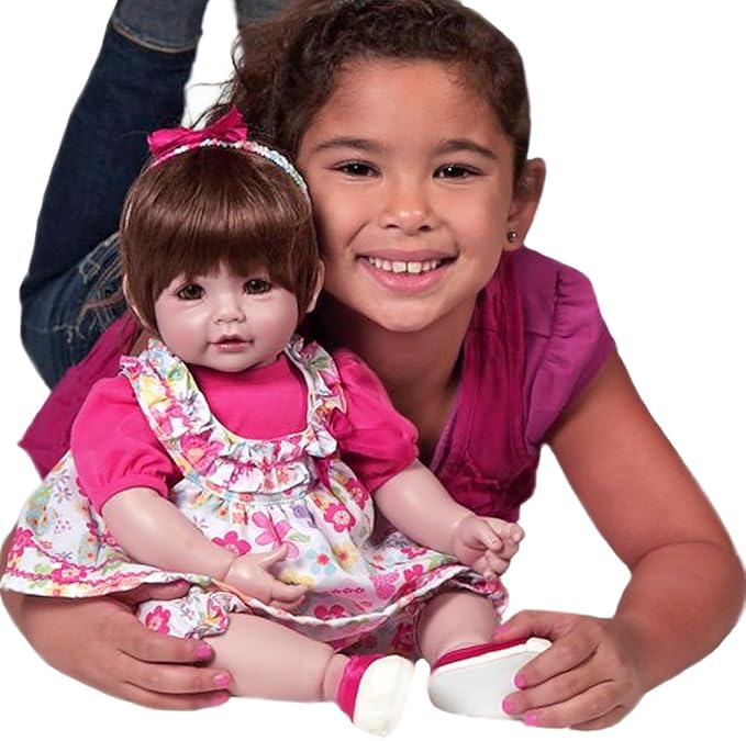 ADORA Toddler Time Babies, 20" Premium Doll with Hand Painted Eyelashes and Face, Fresh Baby Powder Scent and Removable Clothing, Birthday Gift for Ages 6+ - Love & Joy