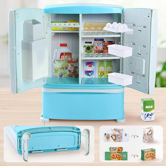 Play My Smart Fridge Double Door Learning & Educational Kids Toy Small Household Appliance Smart Refrigerator Toy, Gift for Boys & Girls