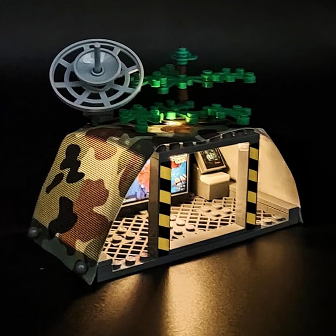 ZHX Modern Military Building Block Toys Camouflage Tent Command Center Army Weapon Shield Accessories with Sentry Guard Tower Set Compatible with Classic Bricks for Kids Age 8 10 12 14 Years