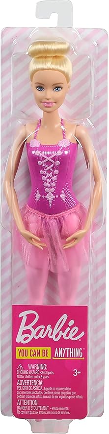 Barbie Ballerina Doll, Blonde Wearing Removable Pink Tutu, Sculpted Toe Shoes & Ballet Arms