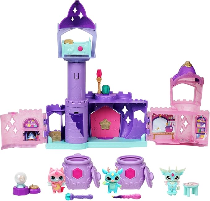 Magic Mixies Mixlings Magic Castle Playset Super Pack, Expanding Playset with Magic Wand That Reveals 5 Magic Moments and 2 Collector's Cauldrons, for Kids Aged 5 and Up, Amazon Exclusive