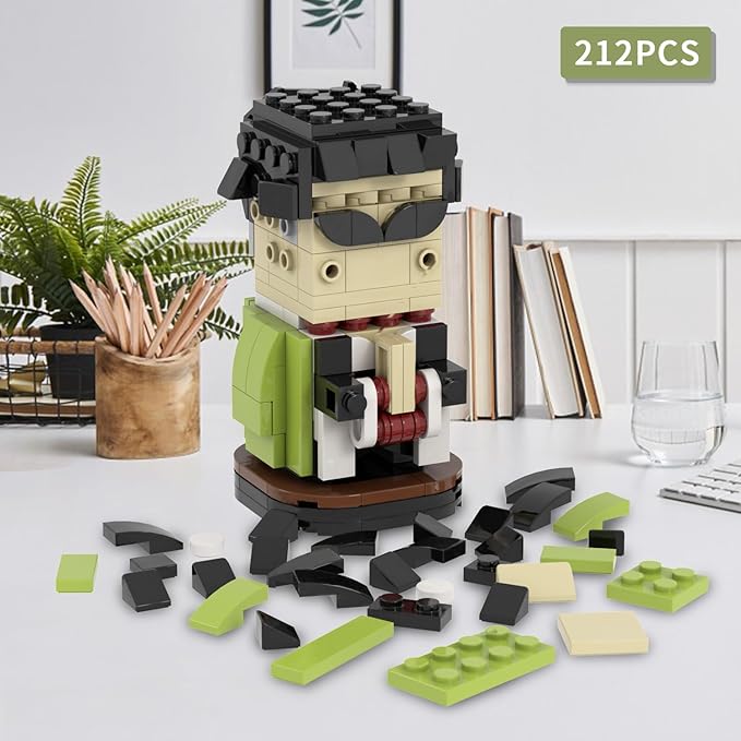MOOXI-MOC Anime Brick Mini Headz Himejima Gyoumei Building Set,Creative Cute Building Blocks Children Kits,Gifts for Kids(212pcs)