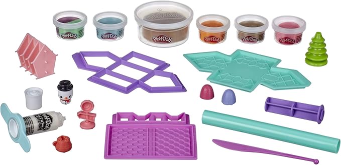 Play-Doh Builder Gingerbread House Toy Building Kit for Kids 5 Years and Up with 6 Non-Toxic Play-Doh Colors - Easy to Build DIY Craft Set (Amazon Exclusive)