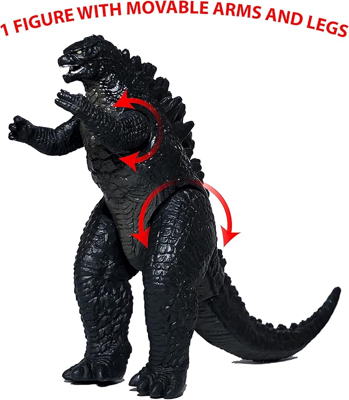 EZFun Set of 6 Godzilla Toys Movable Joint Birthday Kids 2020 Action Figures Destoroyah Gigan MUTO Mothra Chibi King of The Monsters Pack Plastic Mini Dinosaur Movie Playsets Cake Toppers Package
