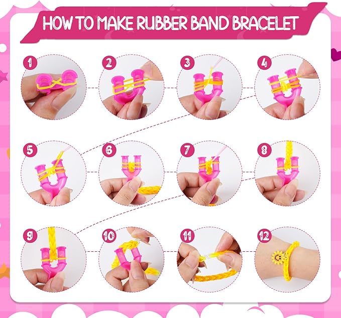 ABSOFINE 3000+ Rubber Band Bracelet Kit, Loom Bracelet Making Kit for Girls, Loom Bands Refill Kits Gift for Boys Birthday DIY Friendship Bracelets