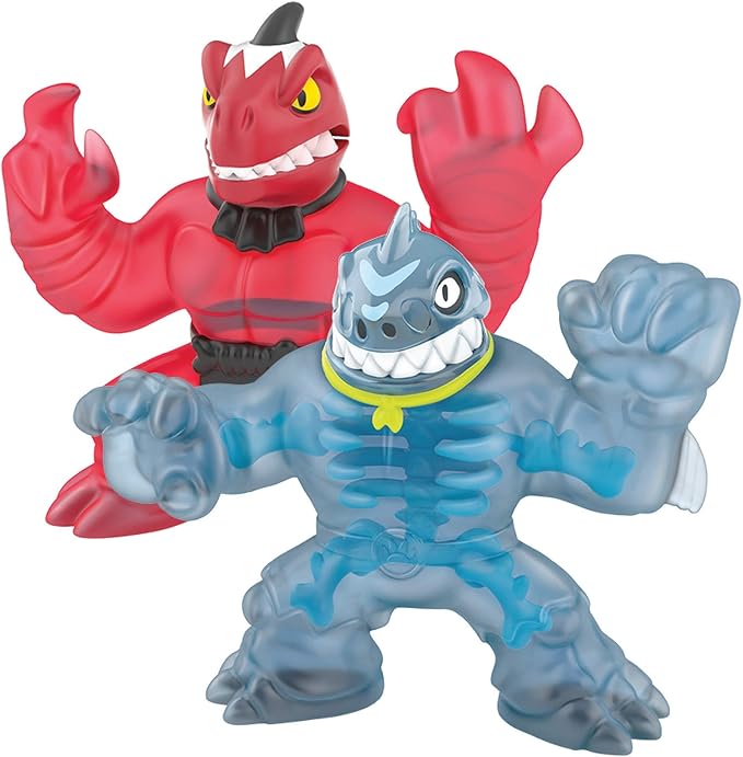 Heroes of Goo Jit Zu Dino X-Ray Fossil Faceoff Versus Pack - Thrash vs Verapz