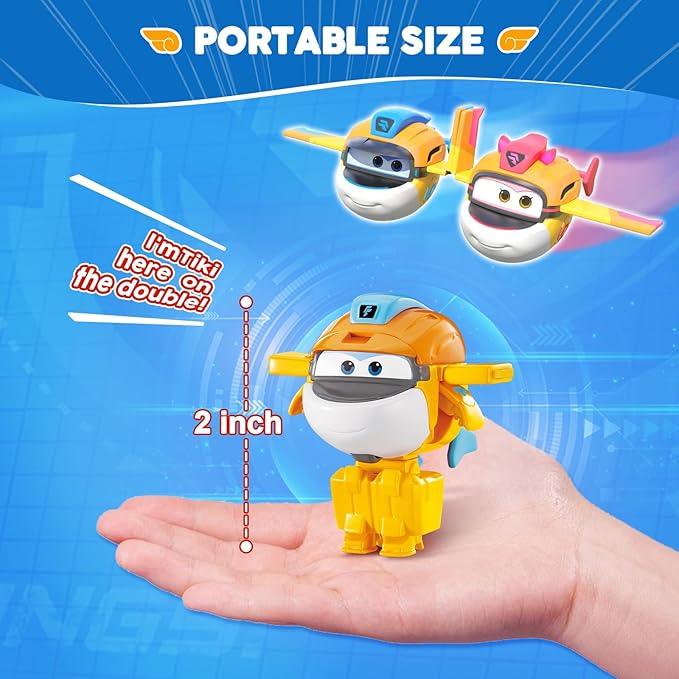Super Wings Transformer Toys, 2 in Taki Robot Transformer Action Figures, 2-in-1 Mode Robot Transformer Toys for Boys Girls 4-6 6-8, Fun Plane Toys for Boys Toddlers Kids Age 3 4 5 6 7 8