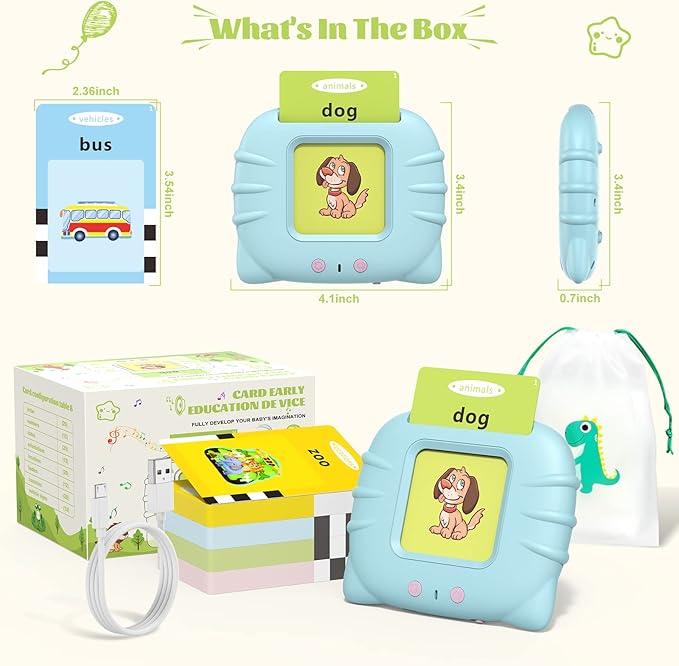 Toddler Toys for 2 3 4 5 Year Old Girls and Boys, Uladis Speech Therapy Toys, Autism Sensory Toys for Autistic Children, Montessori Toys, Learning Talking Flash Cards 224 Sight Words