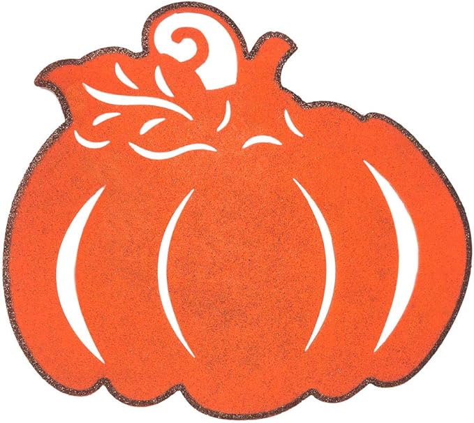 Seasonal Holiday Placemat Felt Shapes - Glitter Cut-Outs for Arts and Crafts or Party Supply Decorations - 4 Piece Set