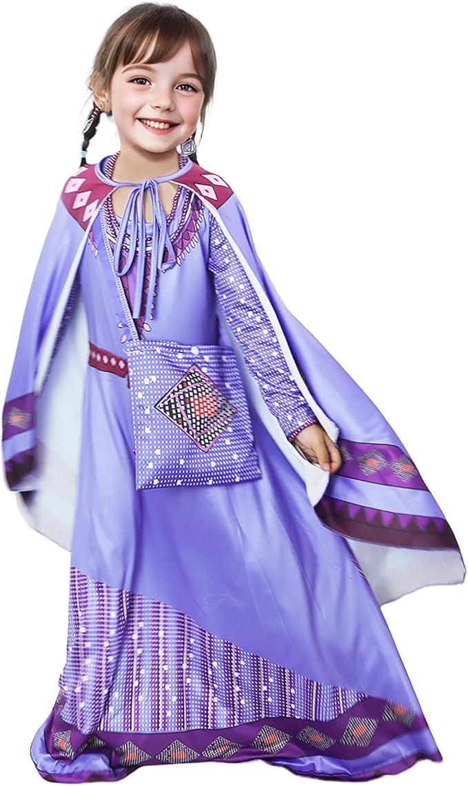 Wish Asha Costume 2023 Asha Dress Princess Cartoon Outfits Halloween Cosplay Costume Outfit