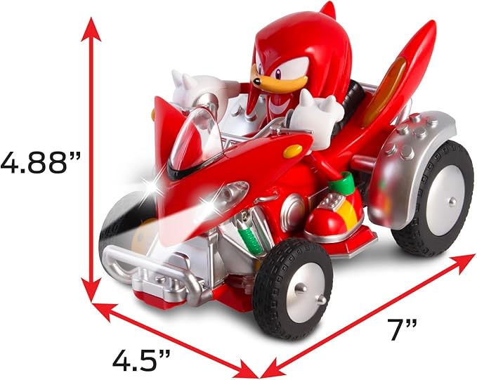 Sonic NKOK Knuckles ATV R/C (with Lights), For Ages 6 and up, Allows Children to Pretend to Drive and Have Fun at the Same Time! Great Item for Kids Red