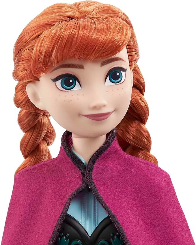 Mattel Disney Frozen Toys, Anna Fashion Doll & Accessory with Signature Look, Inspired by the Movie