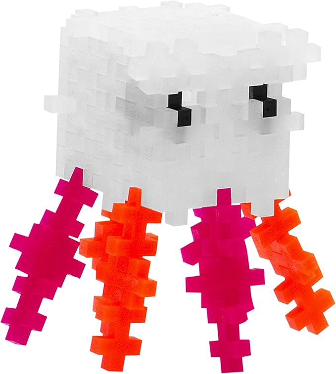 PLUS PLUS 3D Puzzle Building Block Set, 70 Mini Interlocking Pieces, Fun STEM Toys for Kids - Jellyfish Mini Maker Tube