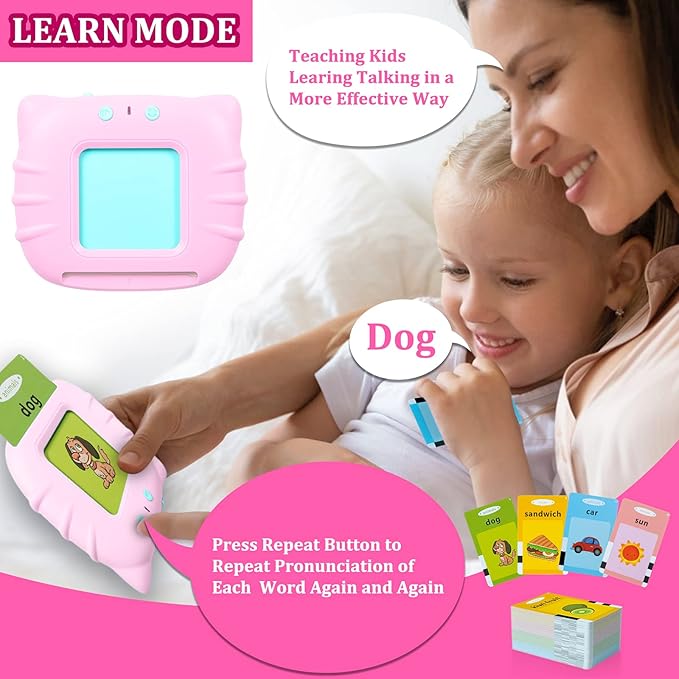 QuTZ Toddler Toys for 2 3 4 5 Year Old Boys and Girls, Speech Therapy/Autism Sensory Toys for Autistic Children, Learning Montessori Toys, 224 Sight Words Talking Flash Cards