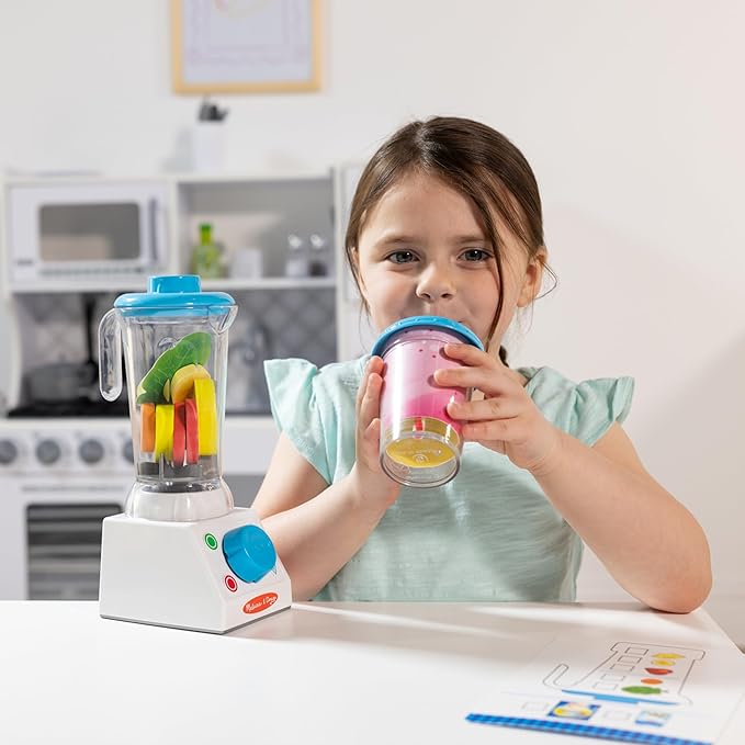 Melissa & Doug Smoothie Maker Blender Set with Play Food - 22 Pieces