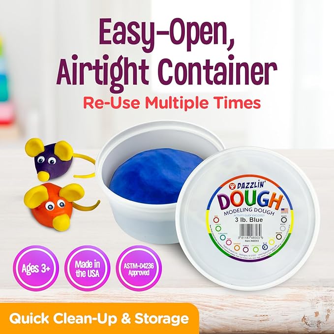 Hygloss Play Modeling Dough - Brown Dough Unscented - Safe & Non-Toxic for Kids Arts & Crafts - Party Favors - Classroom Supplies - 5lb