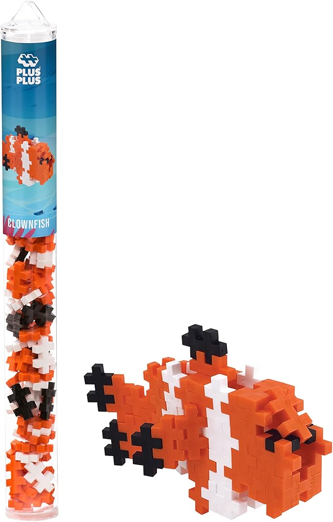 PLUS PLUS Building Block Playset Kit, Themed Figures 3D Puzzle, Fun Stem Toys for Kids, 350 Mini Interlocking Pieces - 5 Tube Bundle, Ocean