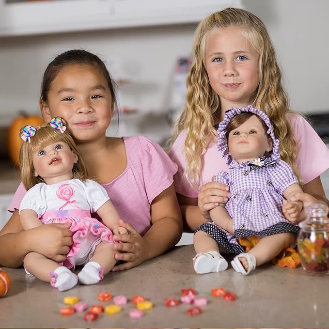 Adora Toddler Time Babies, 20" Premium Doll with Hand Painted Eyelashes and Face, Fresh Baby Powder Scent and Removable Clothing, Birthday Gift for Ages 6+ - Bees Knees