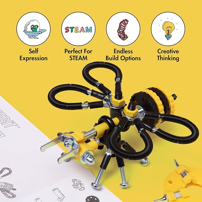 Stem Building Toys, Educational Build Your Own Robot Toy for Kids Age 6 7 8 9+ Year Old Boys and Girls, Animal Stem Toys Engineering Kit, Construction Toys Steam Gift - Bee