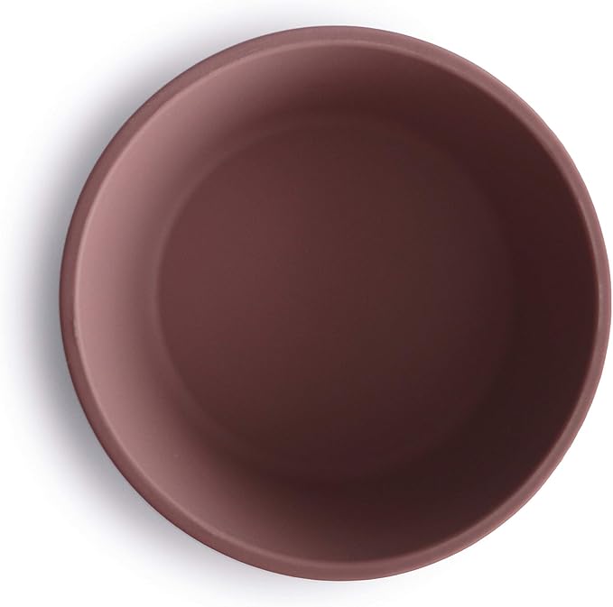mushie Silicone Suction Bowl | BPA-Free Non-Slip Design (Cloudy Mauve)