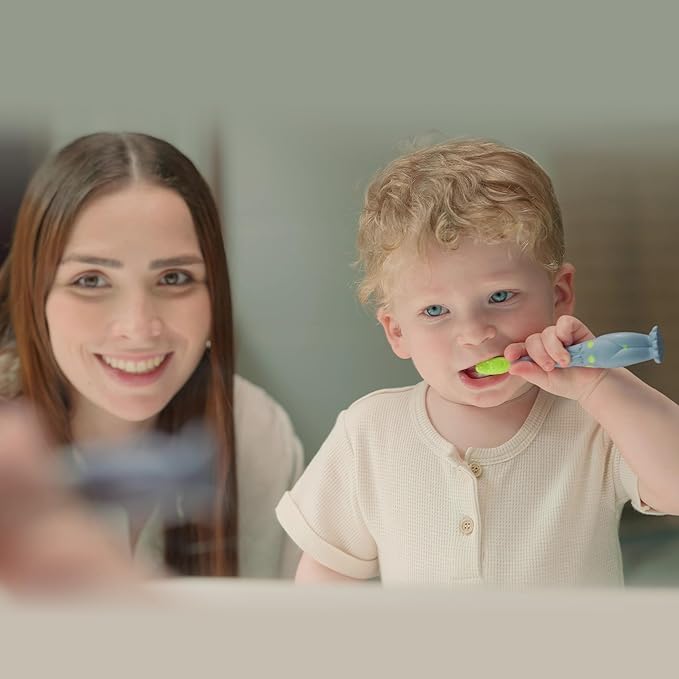 Dr. Talbot's Toddler Training Toothbrush - Soft Toddler Toothbrush for Kids - 6+ Months - Dino