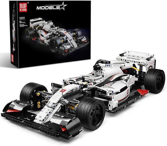 Mould King Technik Sports Car, Formula 1 Racing Car Building Blocks Kit, 1235 Pcs Collectible F1 Car Model Toys for Kids, Boys, Adult(Static Version)