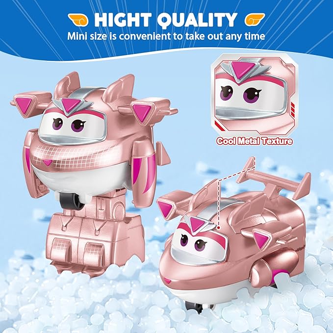 Super Wings Transformer Toys, 2 in Golden Girl Robot Transformer Action Figures, 2-in-1 Mode Robot Transformer Toys for Boys Girls 4-6 6-8, Fun Plane Toys for Boys Toddlers Kids Age 3 4 5 6 7 8