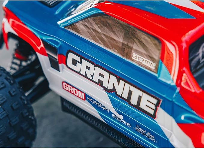ARRMA RC Truck 1/18 Granite GROM MEGA 380 Brushed 4X4 Monster Truck RTR with Battery & Charger, Blue, ARA2102T1