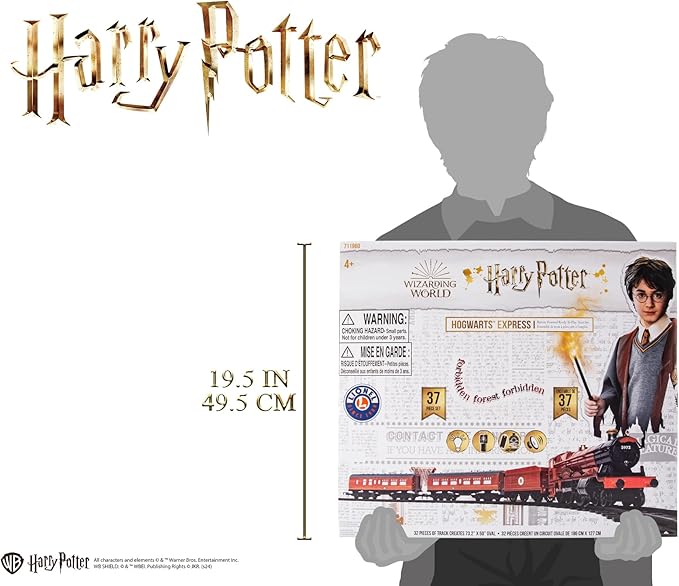 Lionel Battery-Operated Hogwarts Express Toy Train Set with Bluetooth, Locomotive, Train Cars, & Track with Authentic Train Sounds, Lights, & Water Vapor Smoke Effects for Kids 4+