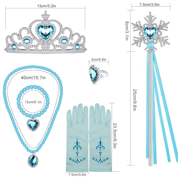 Tacobear Elsa Wig Frozen Elsa Braid with Princess Tiara Princess Elsa Dress Up Costume Accessories for Kids Girls
