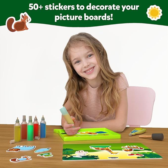 Skillmatics Art & Craft Activity - Sand-Tastic Art Animals, Sand Art for Kids, Craft Kits & Supplies, DIY Creative Activity, Gifts for Girls & Boys Ages 4, 5, 6, 7, 8, 9, 10