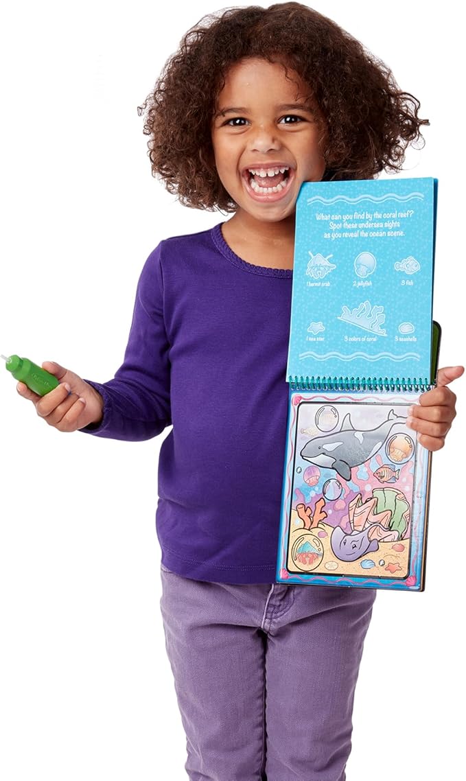 Melissa & Doug On the Go Water Wow! Reusable Water-Reveal Activity Pads, 2-pk, Vehicles, Animals - FSC Certified