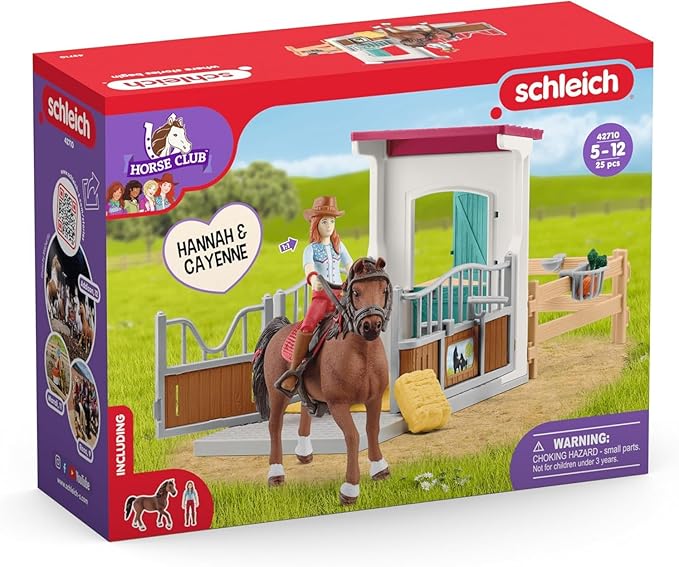 Schleich Horse Box with Hannah & Cayenne