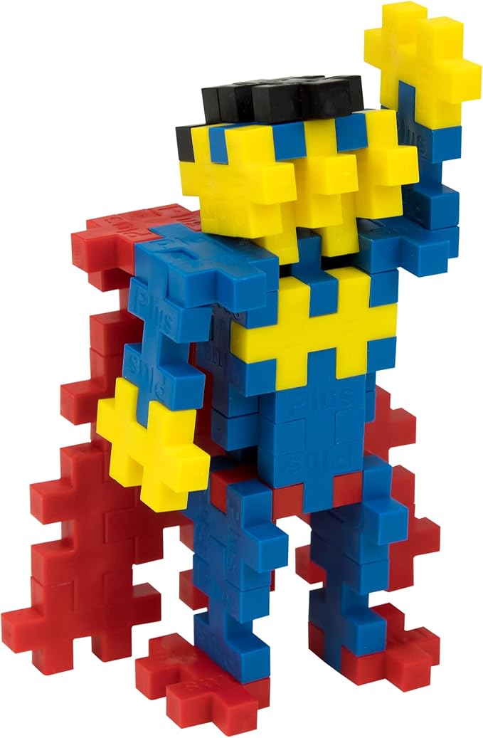 Plus Plus 3D Puzzle Cryptid Construction Building Block Set, Fun Fantasy Figures Stem Toys for Kids, 70 Interlocking Pieces - Superhero Mini Maker Tube