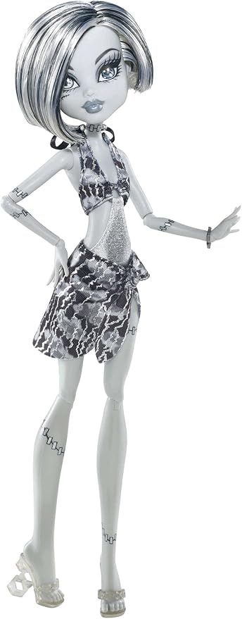 Monster High Skull Shores Black and White Frankie Stein Doll