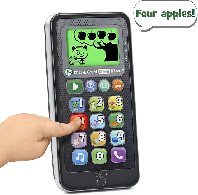 LeapFrog Chat and Count Emoji Phone, Black