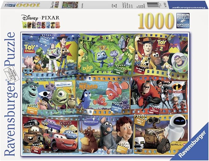 Ravensburger Disney Pixar Movies 1000 Piece Jigsaw Puzzle for Adults – Every Piece is Unique, Softclick Technology Means Pieces Fit Together Perfectly