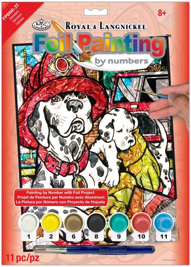 Royal & Langnickel Foil by Numbers Painting Kit, Dalmatians