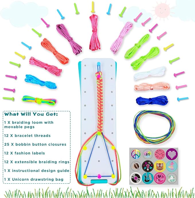 VERTOY Friendship Bracelet Making Kit for Girls - Cool Arts and Crafts Toys for 6 7 8 9 10 11 12 Years Old, Bracelet String and Rewarding Activity, Best Birthday Gifts for Teen Kids