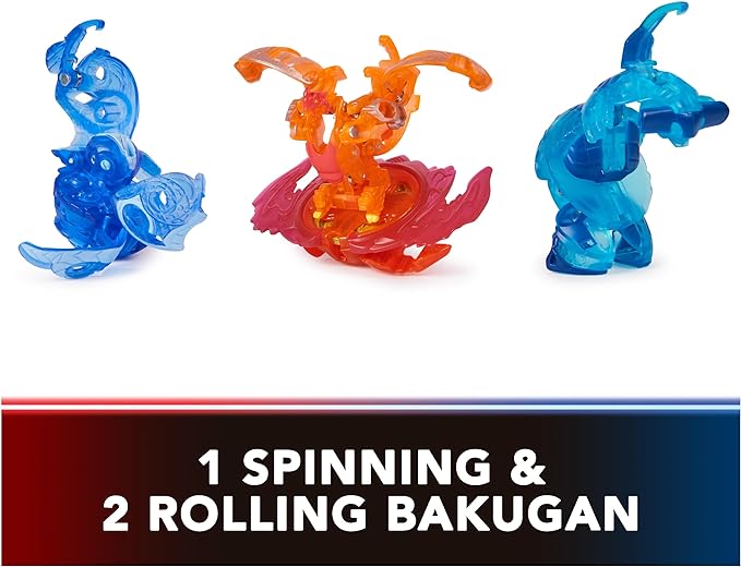 Bakugan Ultimate Battle Arena Playset with Special Attack Dragonoid, Octogan, Hammerhead Customizable, Spinning Action Figures and Playset, Kids Toys for Boys and Girls 6 and up
