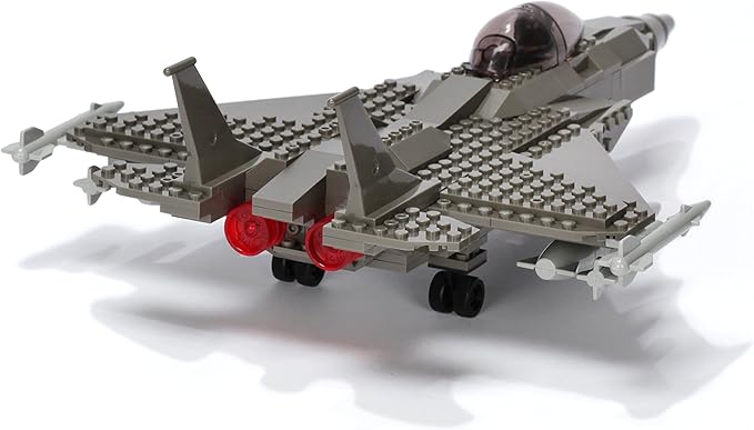 Ultimate Soldier Fighter Jet Military Building Kit, Grey