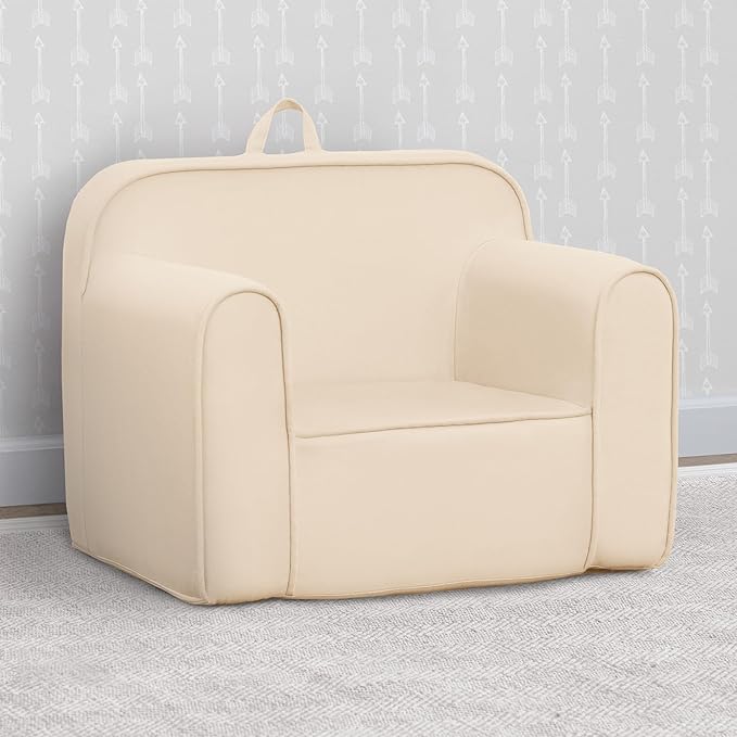 Delta Children Cozee Chair -Foam Kids Chair for Ages 18 Months and Up, Oatmeal