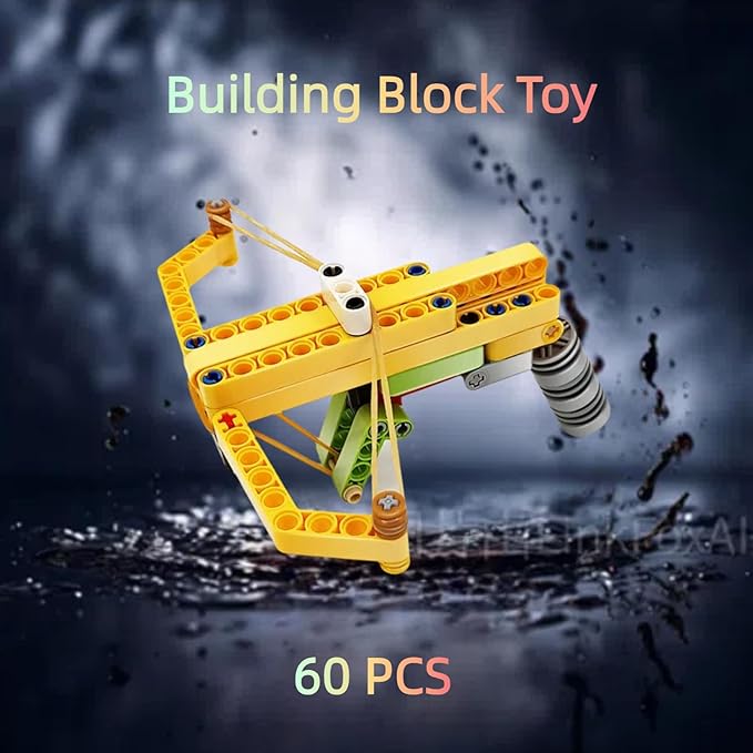 Toy Gun Building Blocks Blaster Assembly Toy Erector Sets Mini Gun Model Kit Construction Set, DIY Nerf Gun Blasting Splicing Brick for Kids Ages 6+ Building Toy for Boys and Girls (Archer60)