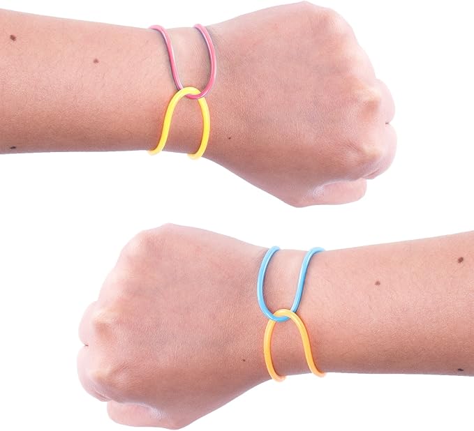 Super Z Outlet 80s Colorful Retro Rock Pop Star Rainbow Diva Disco Jelly Neon Gel Stretchable Bracelets Bands for Theme Events, Colorful Assortment, Assorted Toy Party Favor Prizes (Assorted 144pk)
