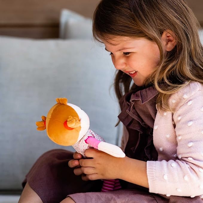 HABA Soft Baby Doll Roya - 10" Rag Doll with Red Pigtails, Pink Dress - Machine Washable Doll - Ideal Soft Doll for 2 Year Old Girls