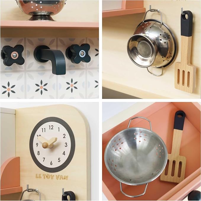 Le Toy Van – Large Wooden Kitchen Furniture Set | Grand Kitchen Cabinet and Appliance Pretend Play Set – Suitable for 36+ Months