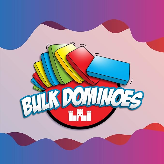 Bulk Dominoes Plastic Bulk 100pcs – Building and Stacking and Chain Reaction Toppling STEAM Toy Blocks for Kids (Blue)