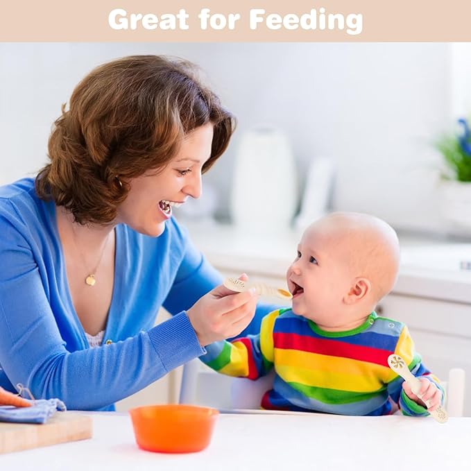 Silicone Baby Spoons Self Feeding 6+ Months 3PCS Toddler Forks and Spoons Utensils Baby Led Weaning Teething Spoon Infant Spoons First Stage Newborn Baby Essentials Baby Gifts Beige