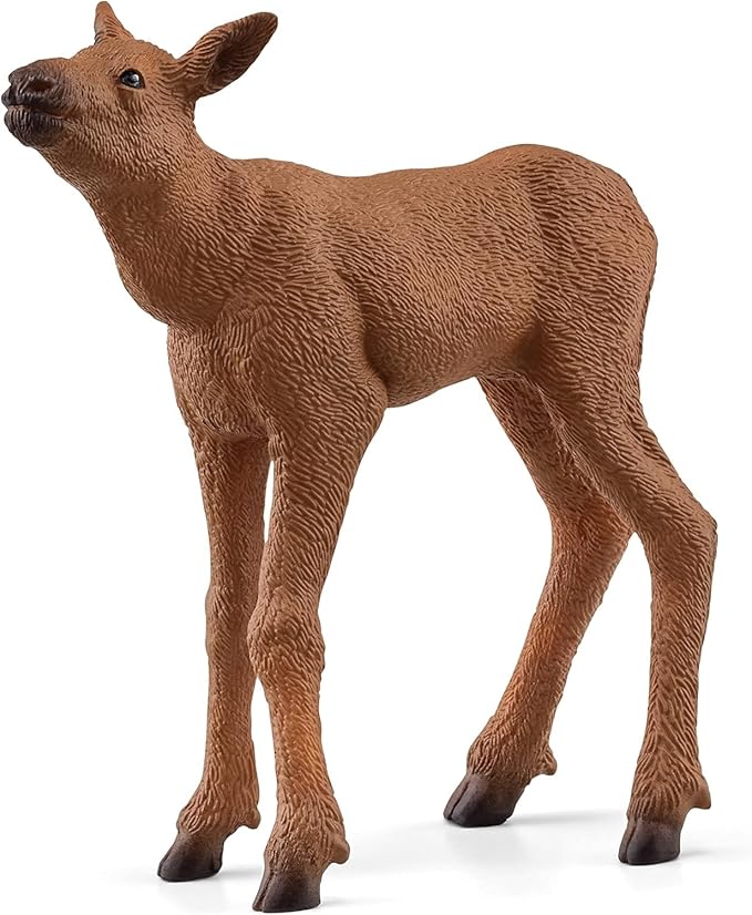 Schleich Wild Life Mother Moose and Calf Playset - North American Forest Animal Toys Playset with Realistic Natural Mother Moose and Baby Calf, Gift for Toddlers, Kids, Boys, and Girls Ages 3 and Up